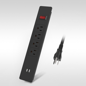 Tira de alimentación de 15A, enchufe USB múltiple con enchufe de cable de extensión para el hogar, la Oficina y la placa de alimentación de protección contra sobrecarga de viaje - Product Image 1