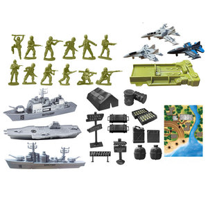 Navy Warship <strong>Toy</strong> Ships with 12 Soldiers Combat Armored Vehicle Miniature Military Action Figures Pretend Play Set for Kids