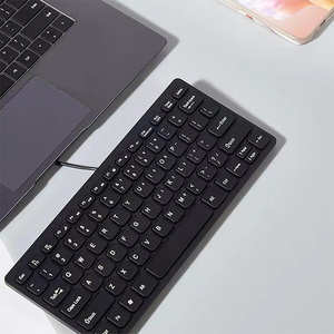 Teclado de ordenador con cable Plug Play USB Keyboard Low Profile Chiclet Keys para PC Laptop