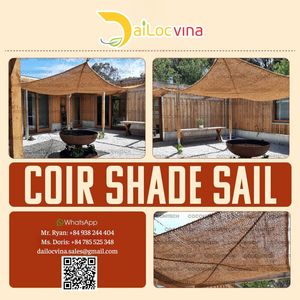 COCO FIBER SUNSHADE <strong>SAIL</strong> MADE in VIETNAM COCONUT COIR MAT CHEMICAL FREE - Product Image 4