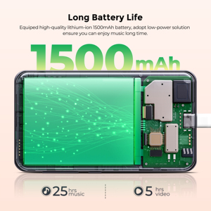 เครื่องเล่นเพลงแอนดรอยด์4.0แบบพกพาหน้าจอสัมผัสความละเอียด MP4 MP3วิทยุเอฟเอ็ม WAV/FLAC ดาวน์โหลดเพลงรองรับ e-book APE สำหรับใช้ในรถยนต์ - Product Image 6