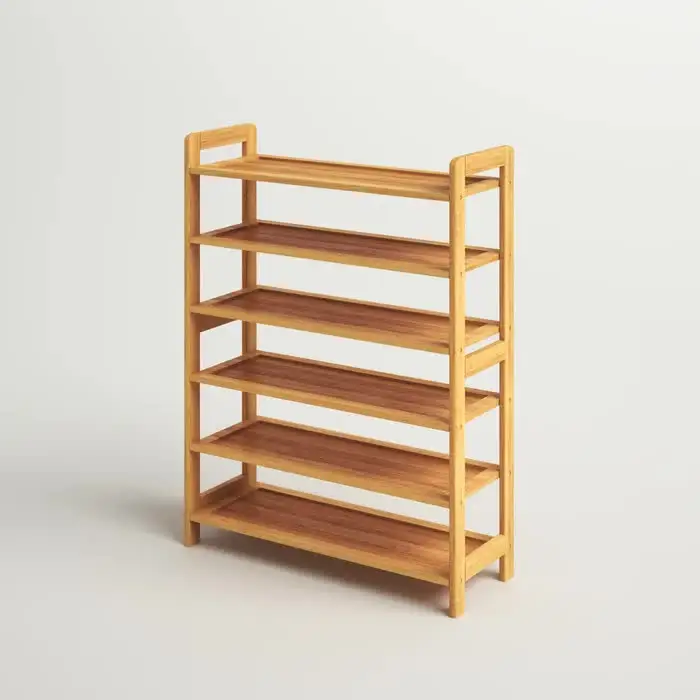 mluoopy shoe rack made of solid teak wood for indoor and outdoor