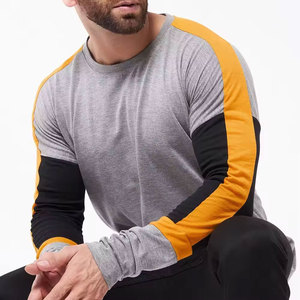 <span class=keywords><strong>2025</strong></span> yeni stok varış Pakistan yapılan erkekler tam kollu T-Shirt en yuvarlak boyun düşük maliyetli erkekler uzun kollu erkek T-Shirt