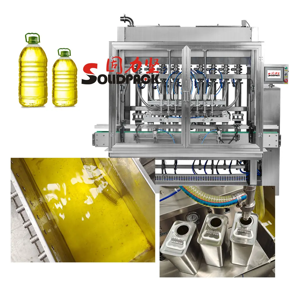 Solidpack riempitrice automatica di olio d'oliva commestibile per cucinare bottiglie