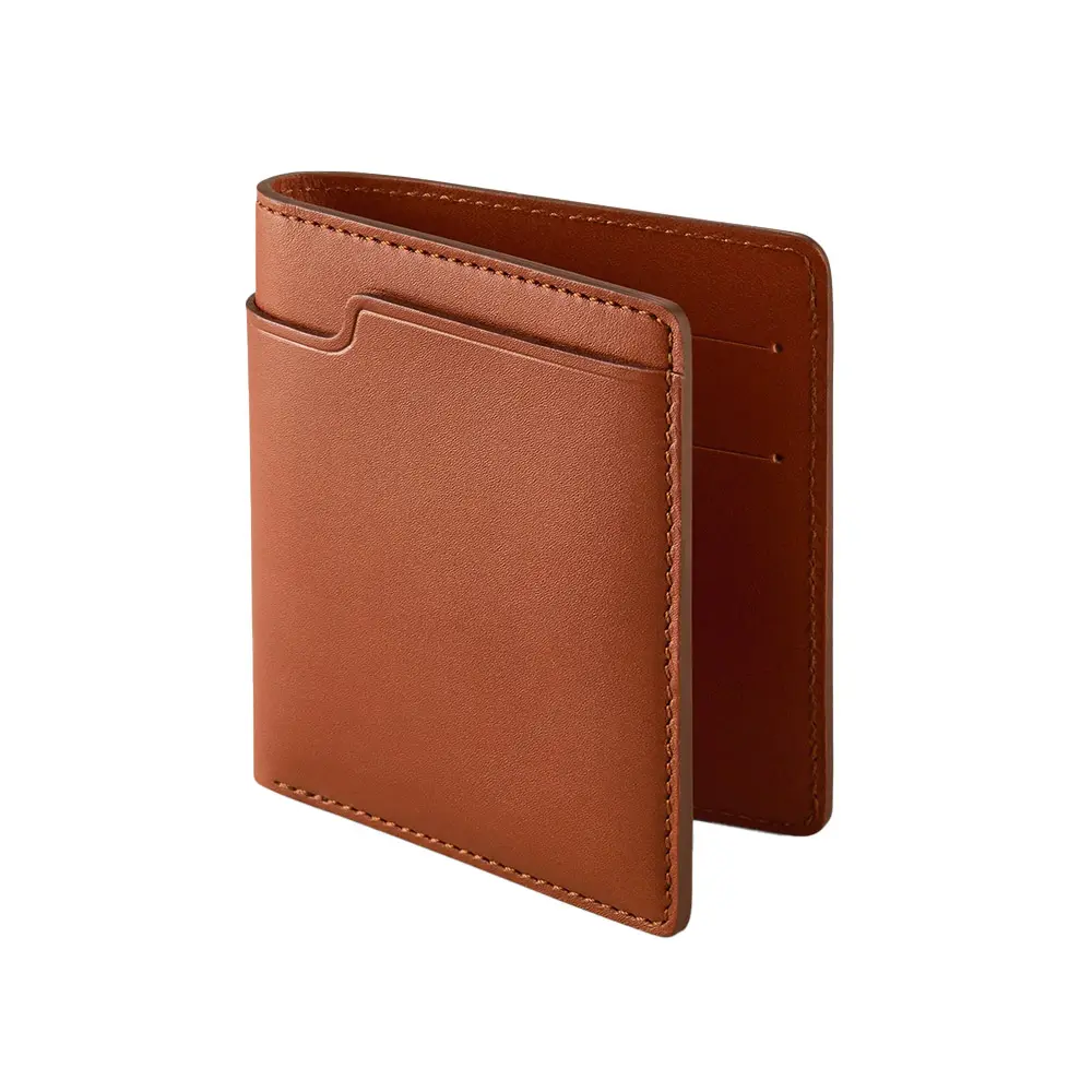 leather card holder green retractable id card holder with logo Slim Bifold Wallet Card Holder Leather High Quality