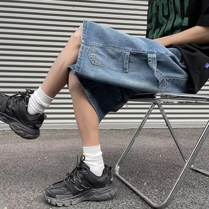 男性用カジュアルデニムショートパンツ男性用バギーウォッシュショーツカスタマイズスタイリッシュなデザイン100% コットンショーツ