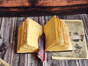 レザージャーナルスペルウィザードキャットブックブランクMagikノートブックBook Of Shadows Wiccan Pagan grimoire book for Traveling Sketchbook - Product Image 2