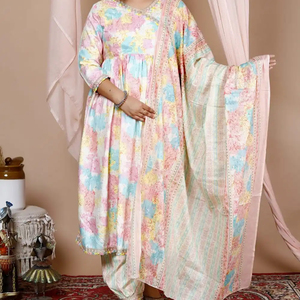 2024 yeni hint kadınlar kurti plazzo toptan en düşük fiyat etnik konfeksiyon hindistan kurtis kadınlar en son koleksiyon tekstil pazarı - Product Image 1