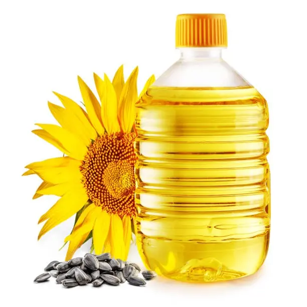 Aceite de girasol natural de calidad OP, refinado en botellas de plástico de 5 litros del fabricante