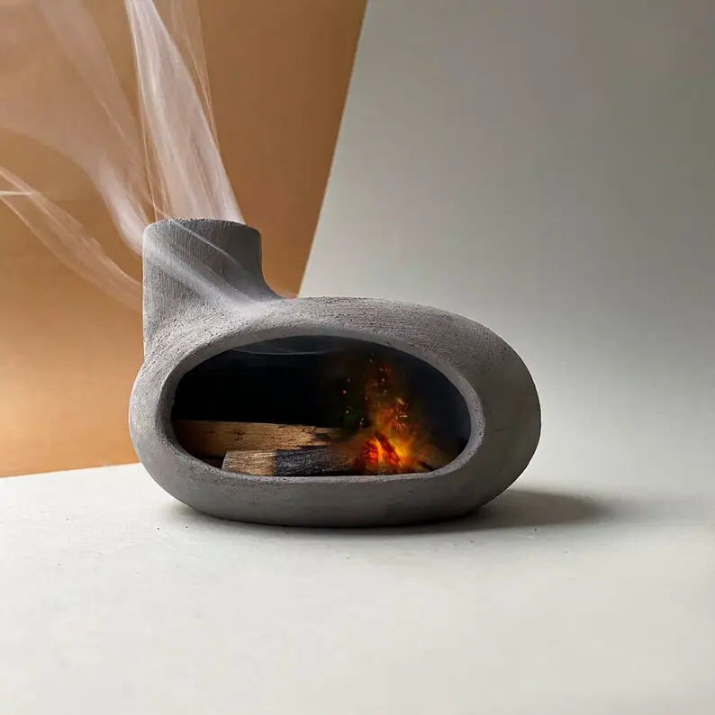 Whosale PALO santo Burner nón hương chủ handmade hiện đại gốm ống khói hương Burner