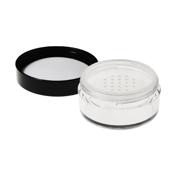 40ml pó solto Jar SAN PET clara redonda pó solto Jar para potes de amostra Kits de viagem Giveaway fácil ir viajar (INH40)