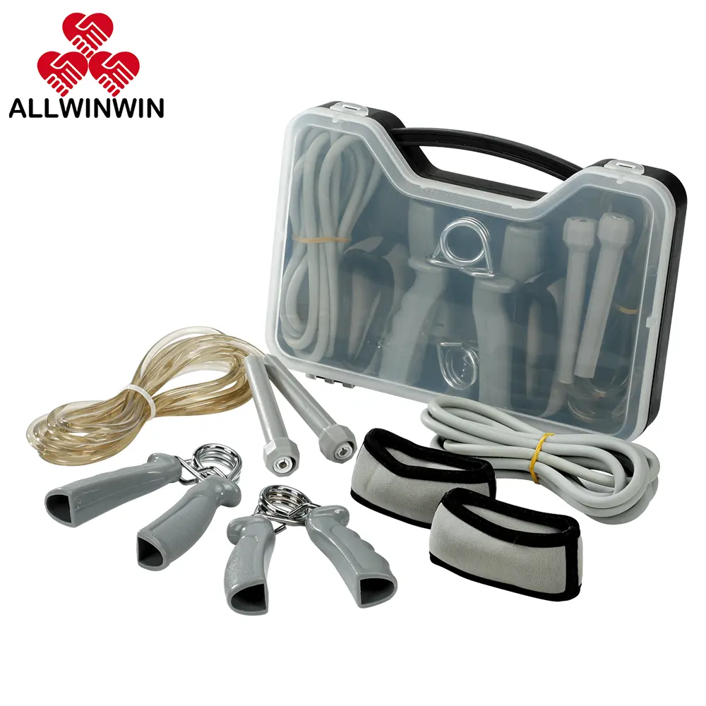 Allwinwin fts07 conjunto de fitness, corda de pular, tornozelo, peso, punho da mão, tubo de resistência