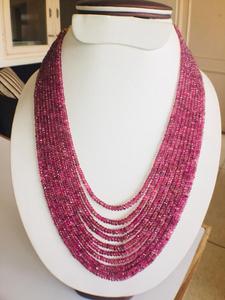 Rubellite חרוזים עם 10 מחרוזות שונים צבע וגודל באיכות כל טבעי אבנים עם נכון צבע בעבודת יד בתפזורת מוצר