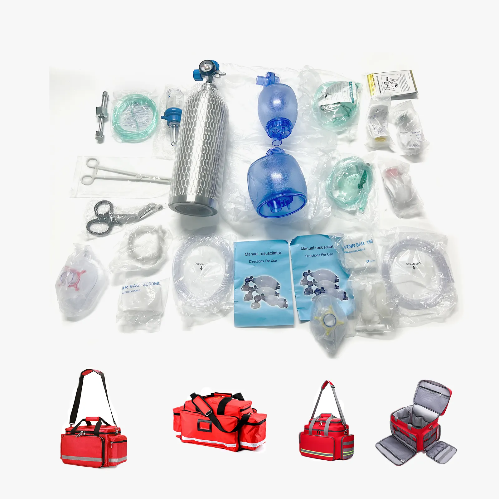 Kit de reanimación de primeros auxilios de cintura profesional, kit de respuesta de emergencia, bolsa de agua, kit de rescate, bolsa para ambulancia
