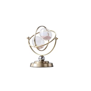 Durevole vetro anello circolare sabbia Timer orologio con supporto in metallo Display digitale Logo personalizzato per arredamento casa ufficio - Product Image 2
