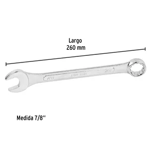 Pretul 7/8 'X 260毫米开口扳手套装组合铬长箱，带6个单元，用于工业修理17毫米尺寸 - Product Image 3