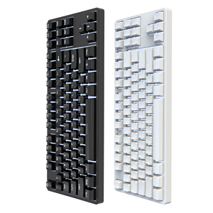 HXSJ L600 87キー高品質LEDバックライト付きオフィスゲームメカニカルキーボードUSBインターフェイスType-Cホットスワップスイッチ新しいワイヤードデザイン - Product Image 3