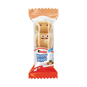 คินเดอร์แฮปปี้ฮิปโปเป็นของว่างแสนอร่อยที่มีเปลือกกรอบที่เต็มไปด้วยเฮเซลนัทครีมหรือไส้นม - Product Image 2
