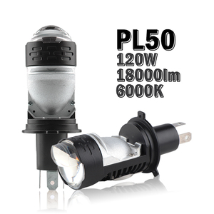 Led far tak ve çalıştır araba Led ampuller 120W 18000LM yüksek düşük Bi projektör Lens araç aydınlatma sistemi, H4 Led far camı - Product Image 1