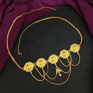 Indian Dubai Style Ethnic Gold Plated Tone Body Jewellery Supplier Waist Bel Belly Chain Wedding Kamarbandh Jewelry Set for Wome - Product Image 2