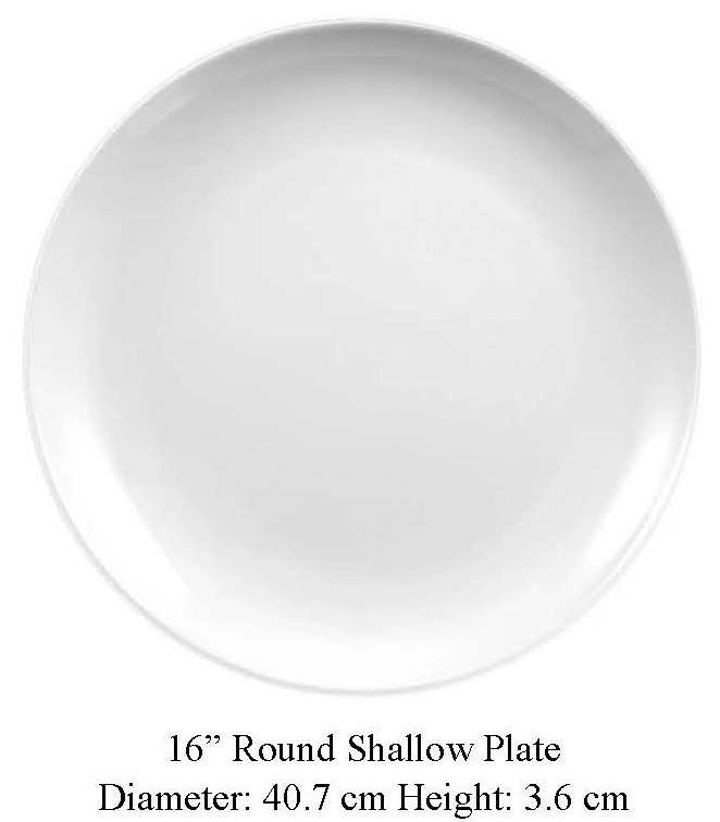16" round shallow Plate