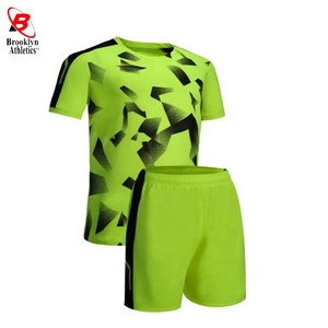 Özel son lig takımları mavi sarı beyaz renk turuncu tam Set ucuz futbol takımı forması - Product Image 4