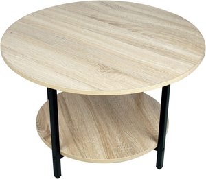 Nordic Wrought Iron Double Coffee <strong>Table</strong> Living Room Bedroom Sofa Side <strong>Multi</strong> <strong>Functional</strong> Tea <strong>Table</strong> with Embossed Design - Product Image 1