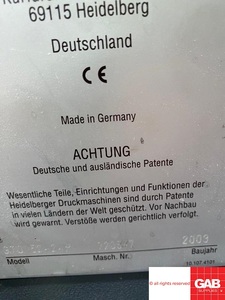2003 Offset Printing Machine Two Colour GTO52 2 Color Offset Printer Made in <strong>Germany</strong> - <strong>GTO</strong> 52-2P - Product Image 4