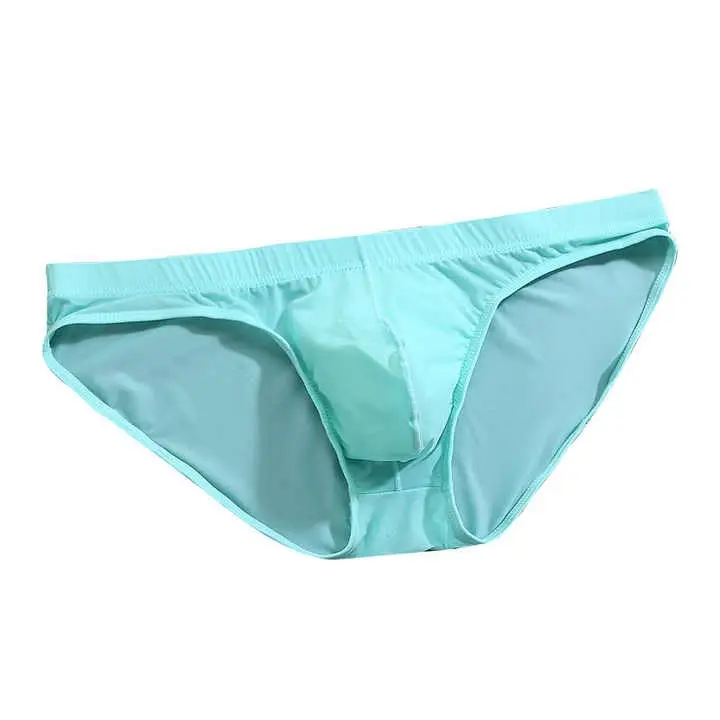 Best Seller Sexy slip intimo da uomo senza cuciture Bikini a vita bassa, vedere anche se Stock slip Hip sotto mutandine con seta di ghiaccio