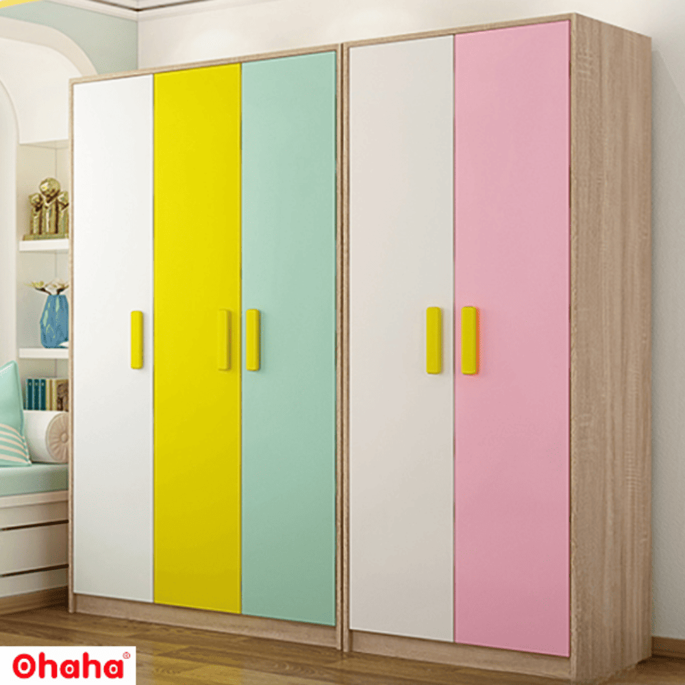 White/Pink/Yellow/Green