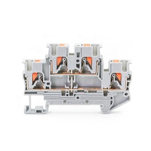 Bloque de terminales de carril Din, conector eléctrico de doble capa, conductor de conexión de resorte Bonder equipotencial de doble capa - Product Image 2