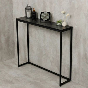 שולחן שחור קונסולת יוקרה מודרנית מראה שיש קונסולת לוח מודרני צד entryway - Product Image 1