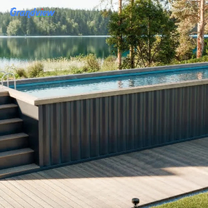 Ngoài trời prefab trên mặt đất hồ bơi 20ft 40ft kích thước tùy chỉnh container hồ bơi - Product Image 2