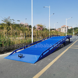 Para nivelador de contenedores carretilla elevadora móvil camión de descarga hidráulica rampa móvil para plataforma de muelle camiones de carga rampa móvil
