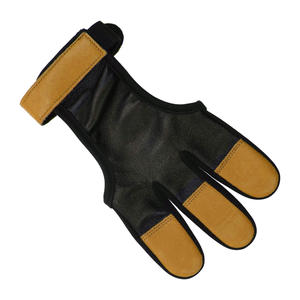 Best-seller couro genuíno Archery esporte tiro luva com gancho e <span class=keywords><strong>Loop</strong></span> encerramento, estilo moderno, ODM & OEM serviço disponível