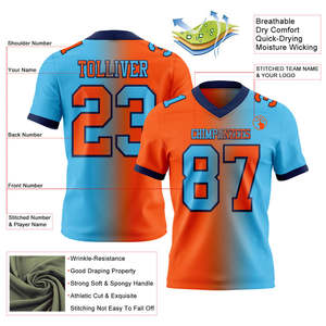 Pro kalite amerikan futbolu Jersey okul maç kulübü oyunu gençlik eğitimi için Fit özel takım uygulama üniforma - Product Image 2
