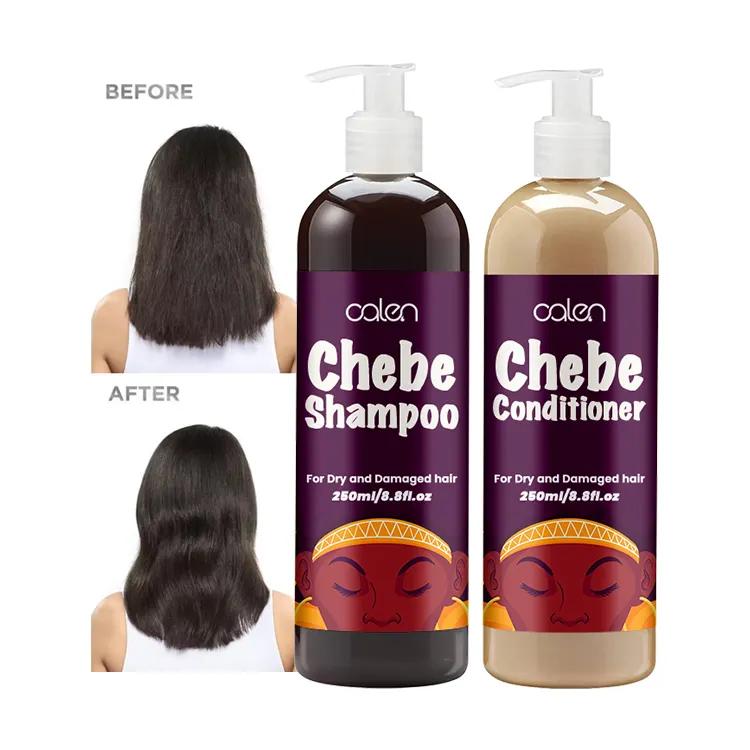 Oalen OEM 250ML Natural Anti-Perda de Cabelo Umidade Repara Cabelos Danjosos Refrogerador Chebe Shampoo Condicionador