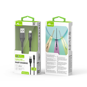HCB-10-IP iphone 1M USB a iphone apple kablosu için süper hızlı 3A şarj tip-c veri aktarım kutusu paketi - Product Image 1
