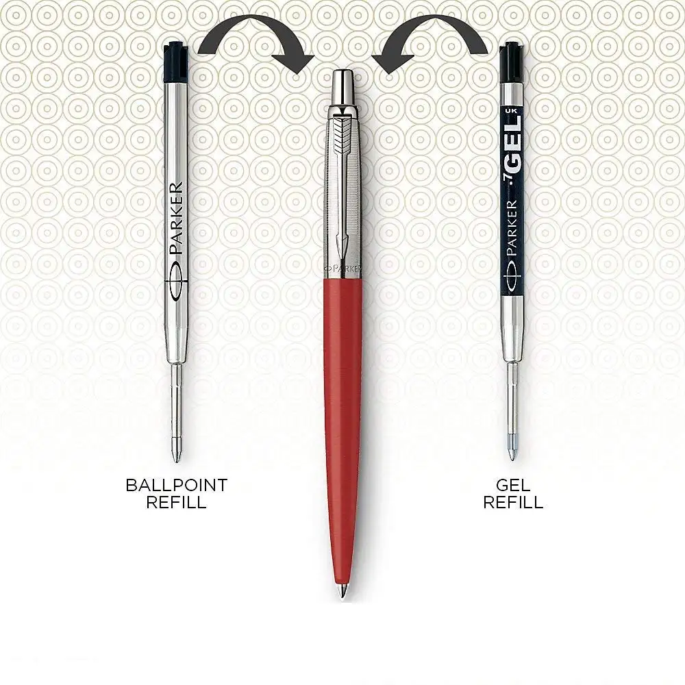 Calidad de lujo Promocional Metal Parker Jotter London Red Gel Pen CT Pen con logotipo personalizado Pen para empleados de oficina