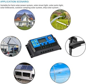 Солнечный регулятор 10A 20A 30A PWM Контроллер заряда для солнечной панели системы зарядного устройства - Product Image 6