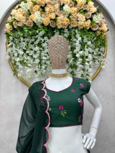ชุดสูทผ้าส่าหรีสำหรับงานแต่งงานของผู้หญิงชุดส่าหรีสำหรับผู้ใหญ่อินเดีย - Product Image 5