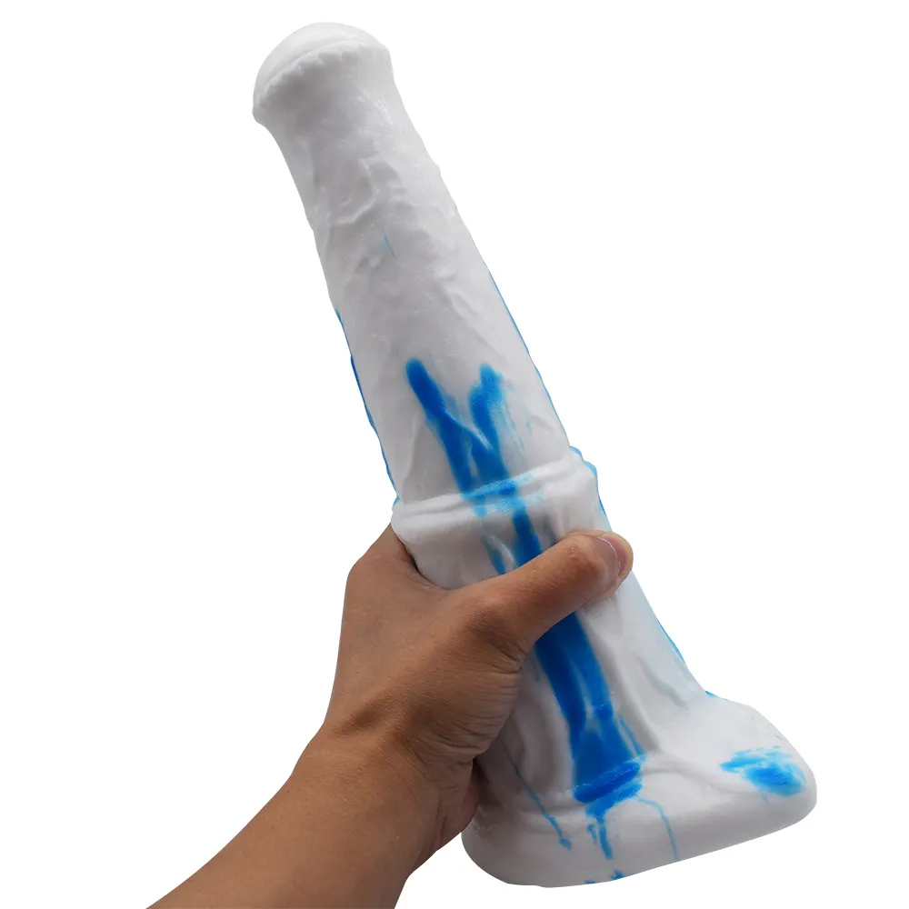 Vibrador de cavalo grande de 11 polegadas, vibrador anal de animais coloridos para homens e mulheres, brinquedo sexual de silicone macio para masturbação, atacado, dropshipping