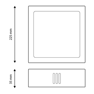 LEDUNI 20W Nickel Surface <strong>LED</strong> Square Ceiling Panel Downlight Pack 1 2000LM CCT Light Cold/Neutral/Warm Light Angle IP44 9W/24W - Product Image 2