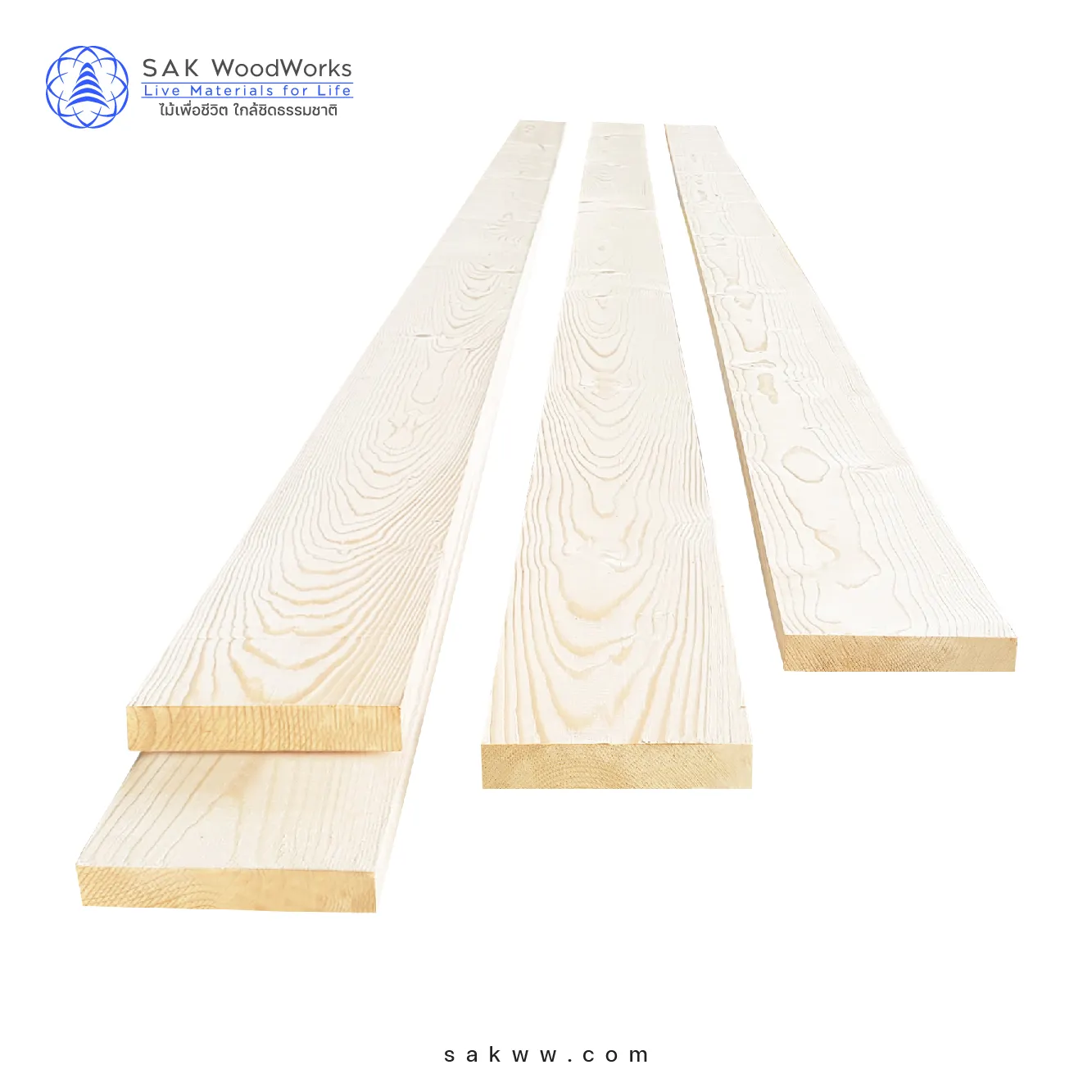 SAK WoodWorks Conífero ruso blanco del norte (pino y abeto) Madera KD S4S para construcción, decoración del hogar, muebles, bricolaje