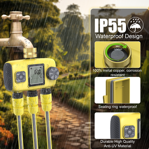 ตัวควบคุมการชลประทานในสวนหน้าจอ LCD กันน้ำตั้งเวลาได้3โซน - Product Image 6