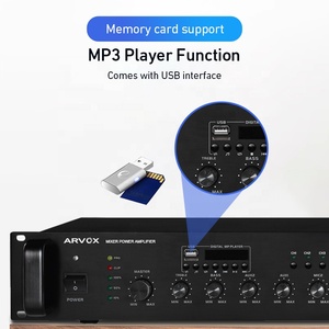 6-<strong>Zone</strong> Multifunction PA System <strong>Mixer</strong> with MP3 BT &amp; FM Tuner 12V Amplifier Active ROHS Certified - Product Image 4