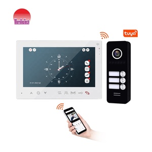 Dispositivo de seguridad inteligente Videoportero con sistema de alarma de seguridad para el hogar Timbre de video Cámara de puerta duradera DC 12V Wifi Blanco Negro - Product Image 2