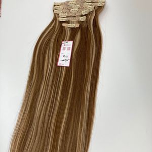 高品质混色夹 # 3Q & # 9C雷米头发22英寸直发100% 雷米上衣