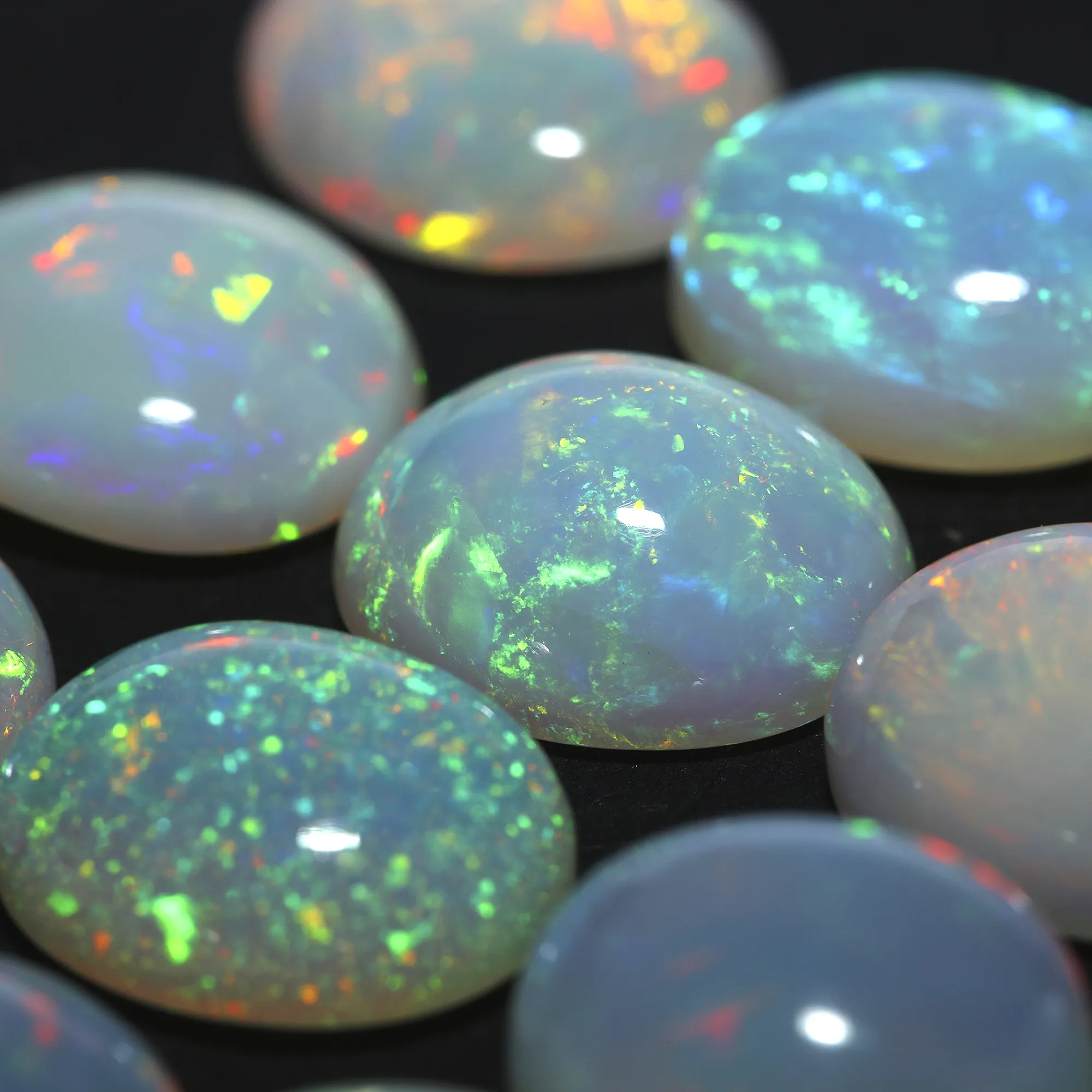 Ovale 14x12mm AAA +++ opale etiope naturale di alta qualità Multi-fuoco Cabochon pietra preziosa sciolta per fare gioielli pietra preziosa sciolta
