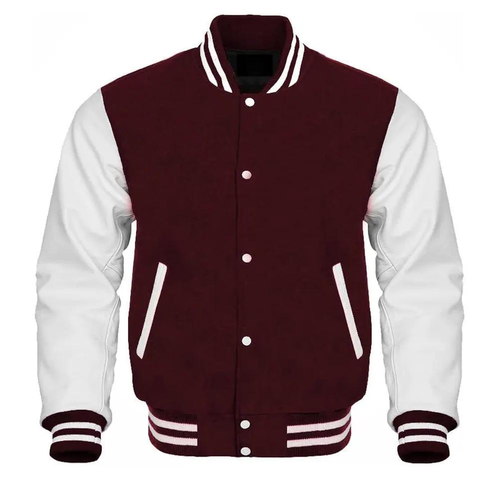 Individuelle Qualität Wolle Lederärmel Letterman-Jacke individuelle Stickerei Logo Herren und Damen Vielfalt Letterman-Jacken